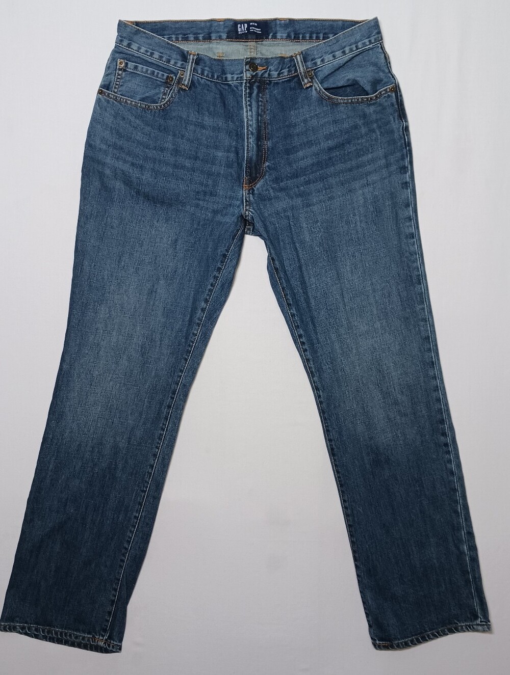 Gap Denim Mens Straight Fit Jeans 36X32 Dark Indigo Wash